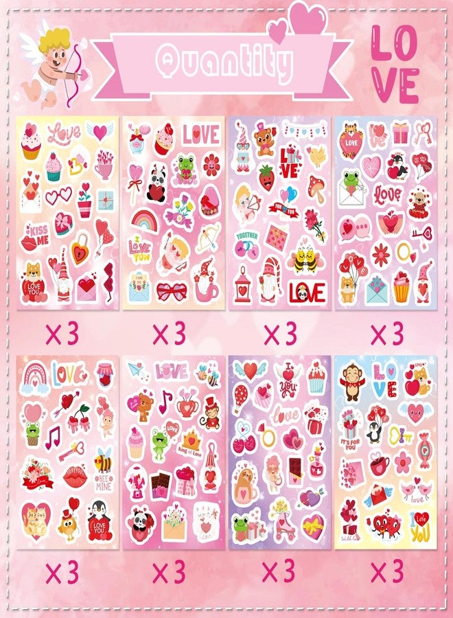 OTAITY Valentine Stickers 405 PCS Love Heart Stickers for Kids, Valentine Party Supplies, Favors, Decorations, Valentines Day Gift Decorations - Image 3